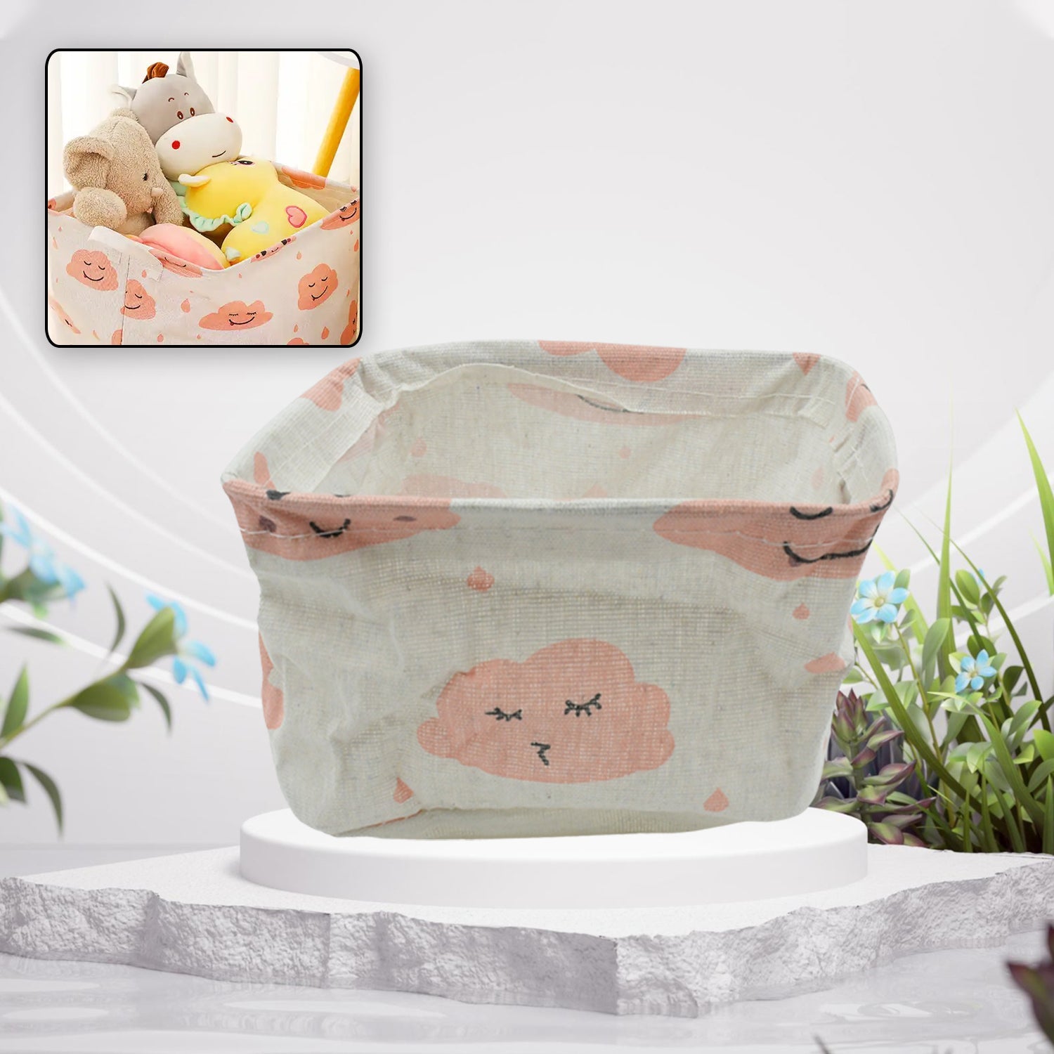 Small foldable storage box, fabric drawer organizer, ideal for bedroom, closet, and toys.