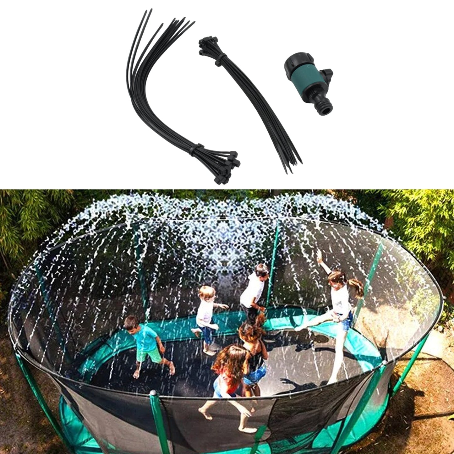 Trampoline accessories sprinkler for games