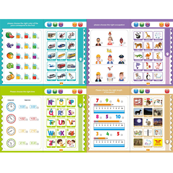 Colorful learning book with musical features for kids