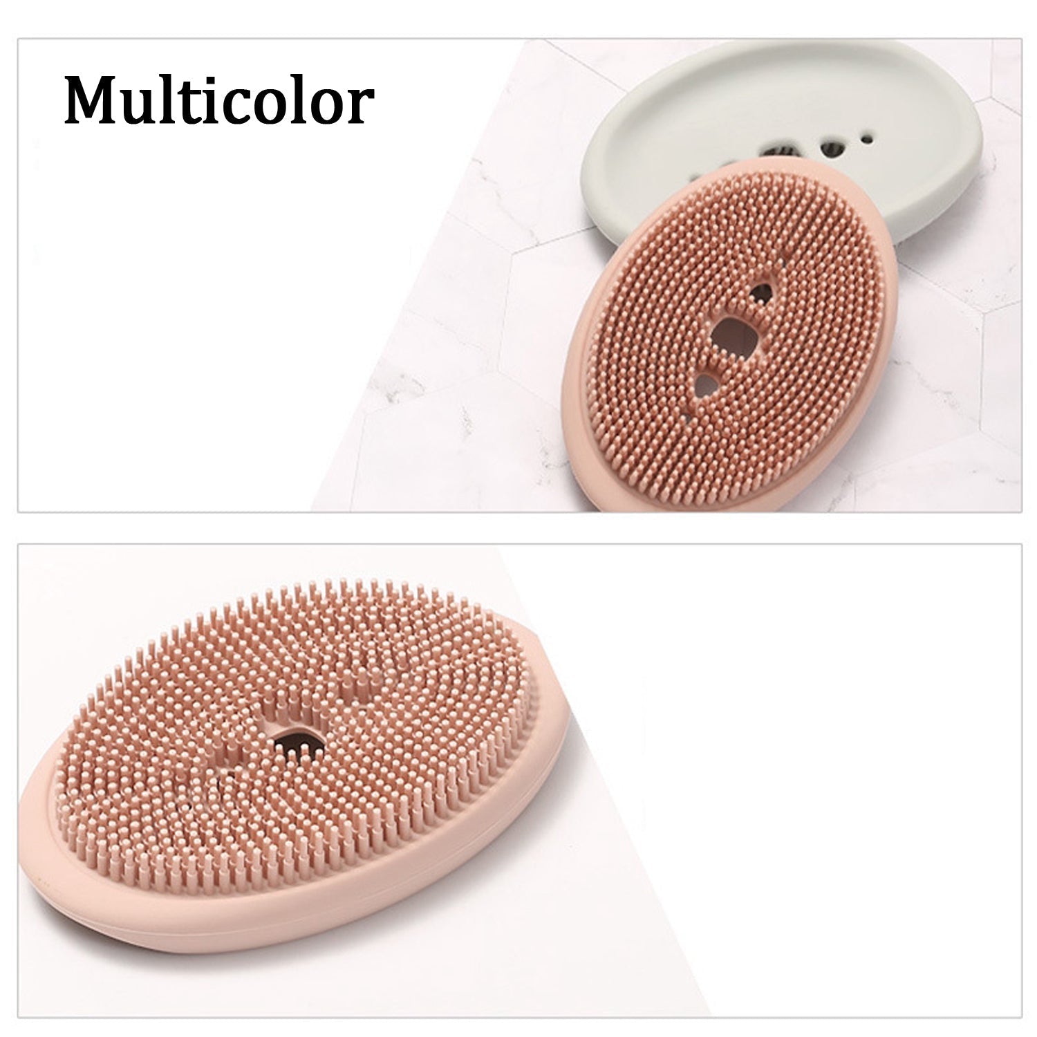 Silicone brush for cleaning floors and corners.