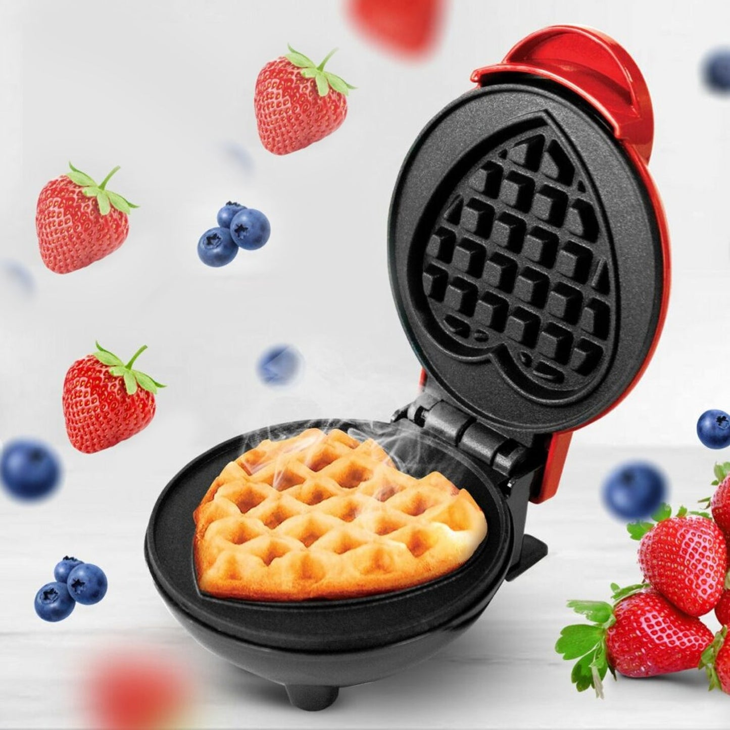 Mini Waffle Maker Machine Waffle Iron Home Appliances Kitchen Gift Easy To Clean, On-Stick Surfaces, Perfect Breakfast, Dessert, Sandwich, Pan Cakes, Paninis / Other Snacks Machine