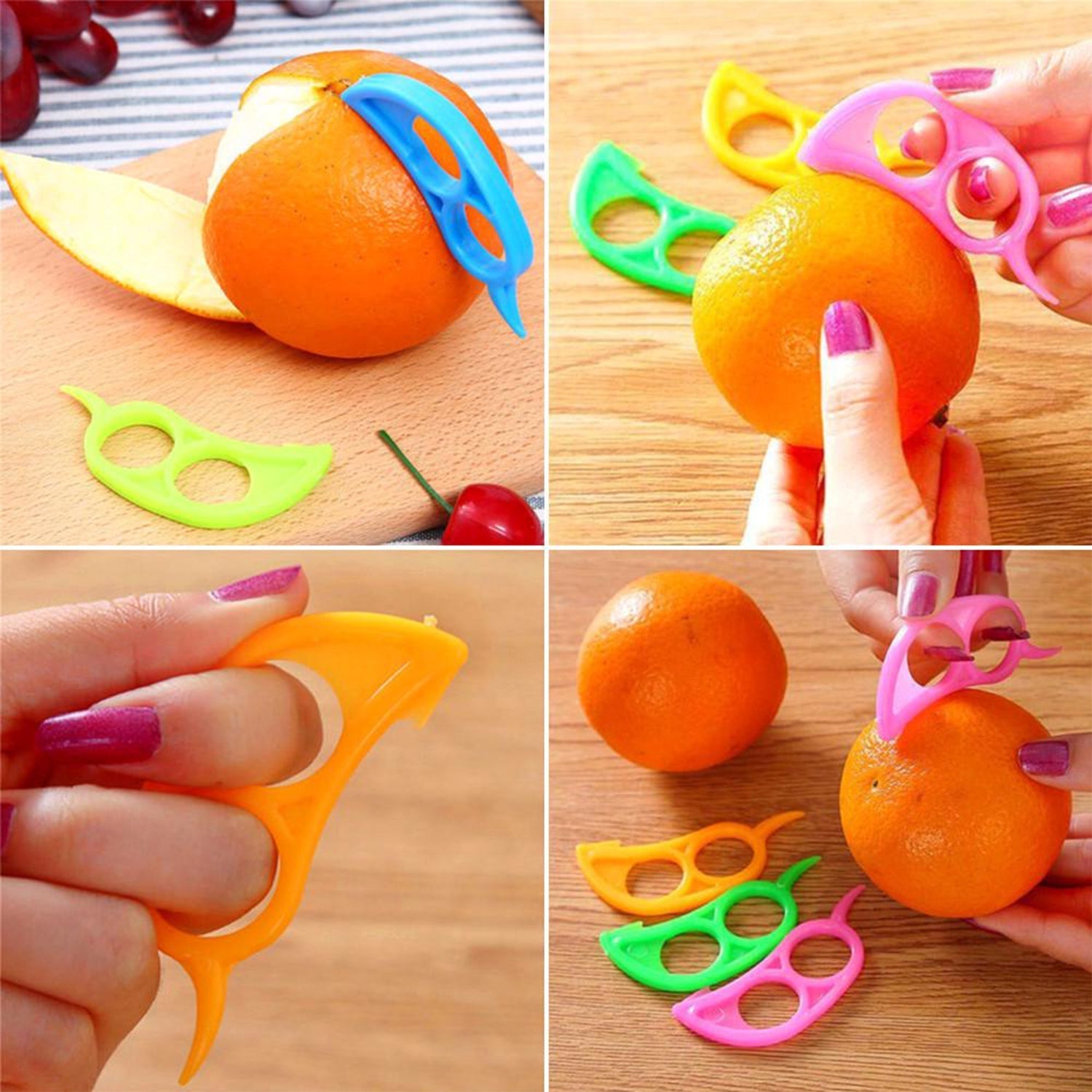 Durable orange peelers and pouch, perfect for everyday use.