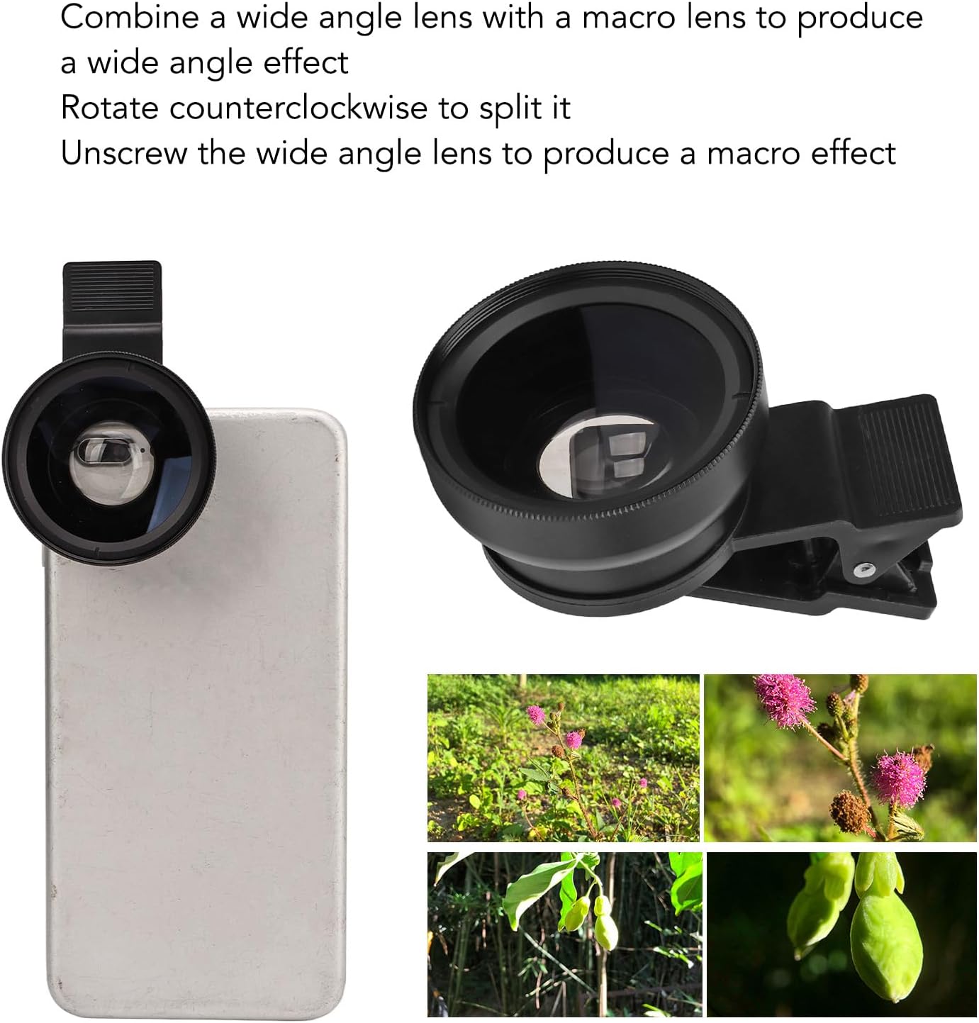 Camera Lens External Phone Lens Phone Camera Lens 0.45X Universal Ultra Wide Angle 12.5X Beauty Function External Lens Camera Accessories for Take Pictures, most Android Smartphone