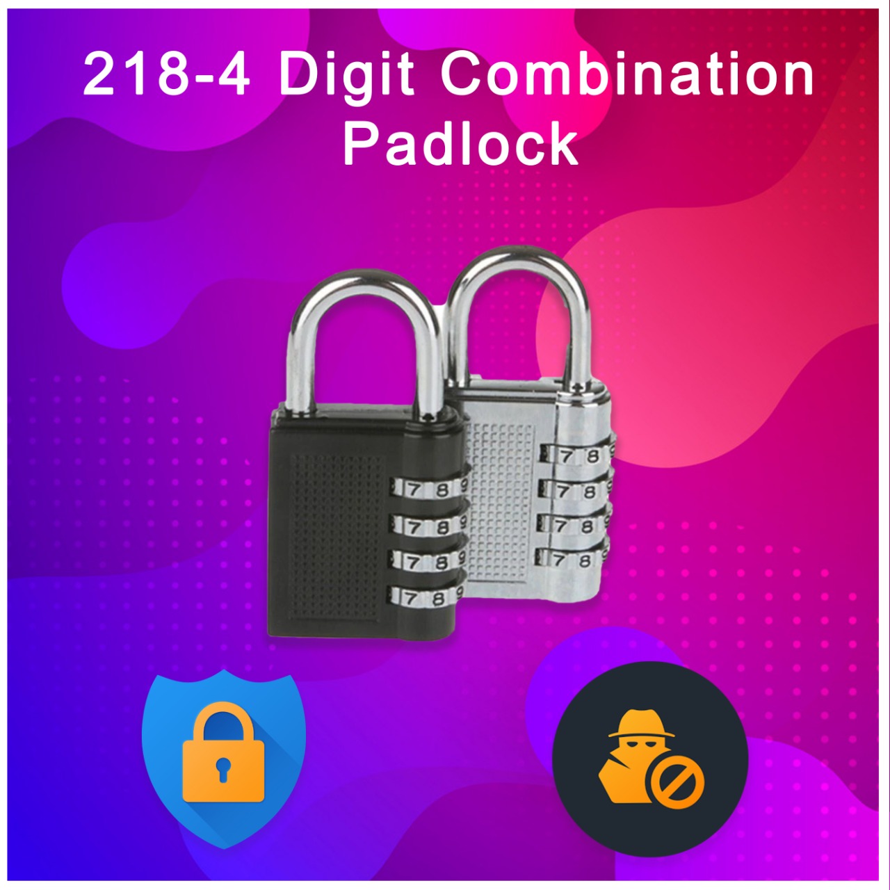 '-4 Digit Combination Padlock