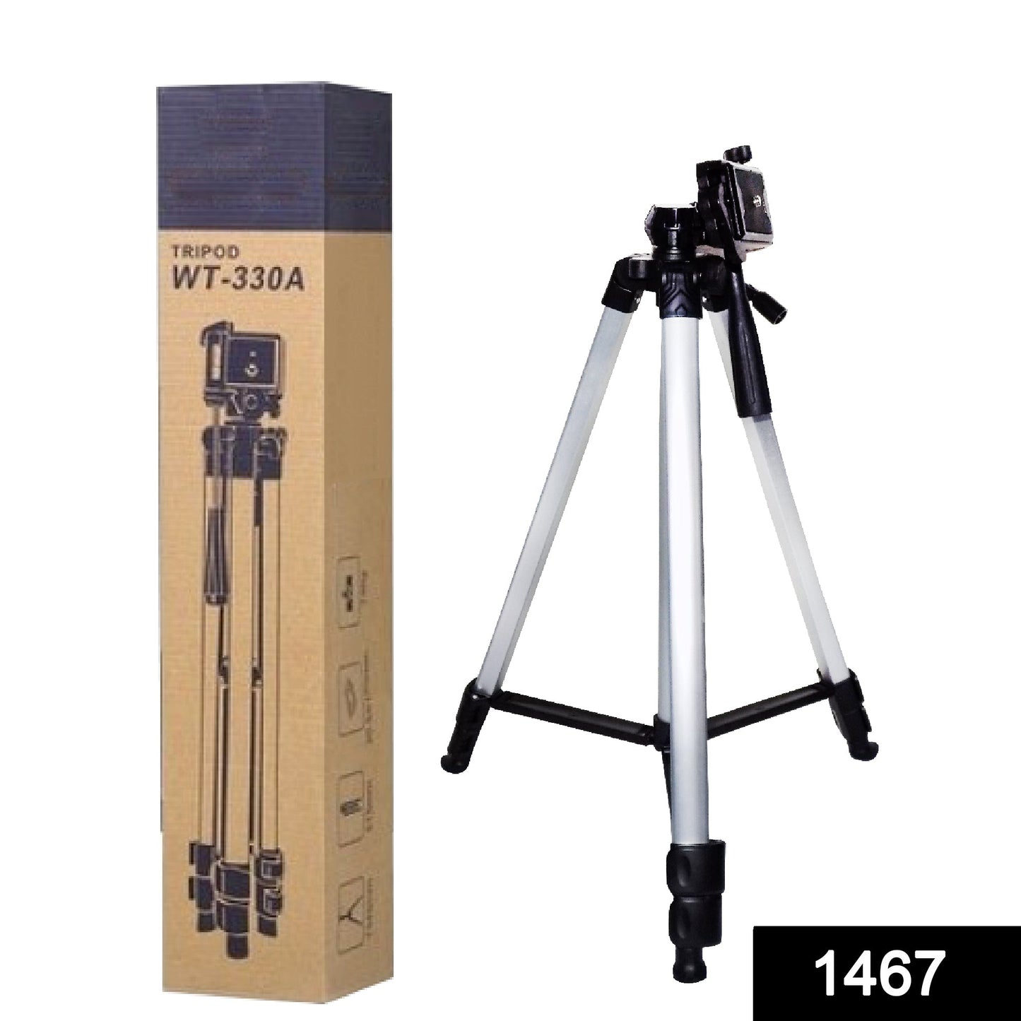 Adjustable aluminum tripod