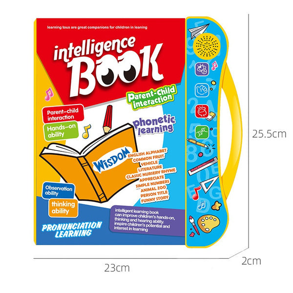 Interactive learning book for kids with numbers and letters