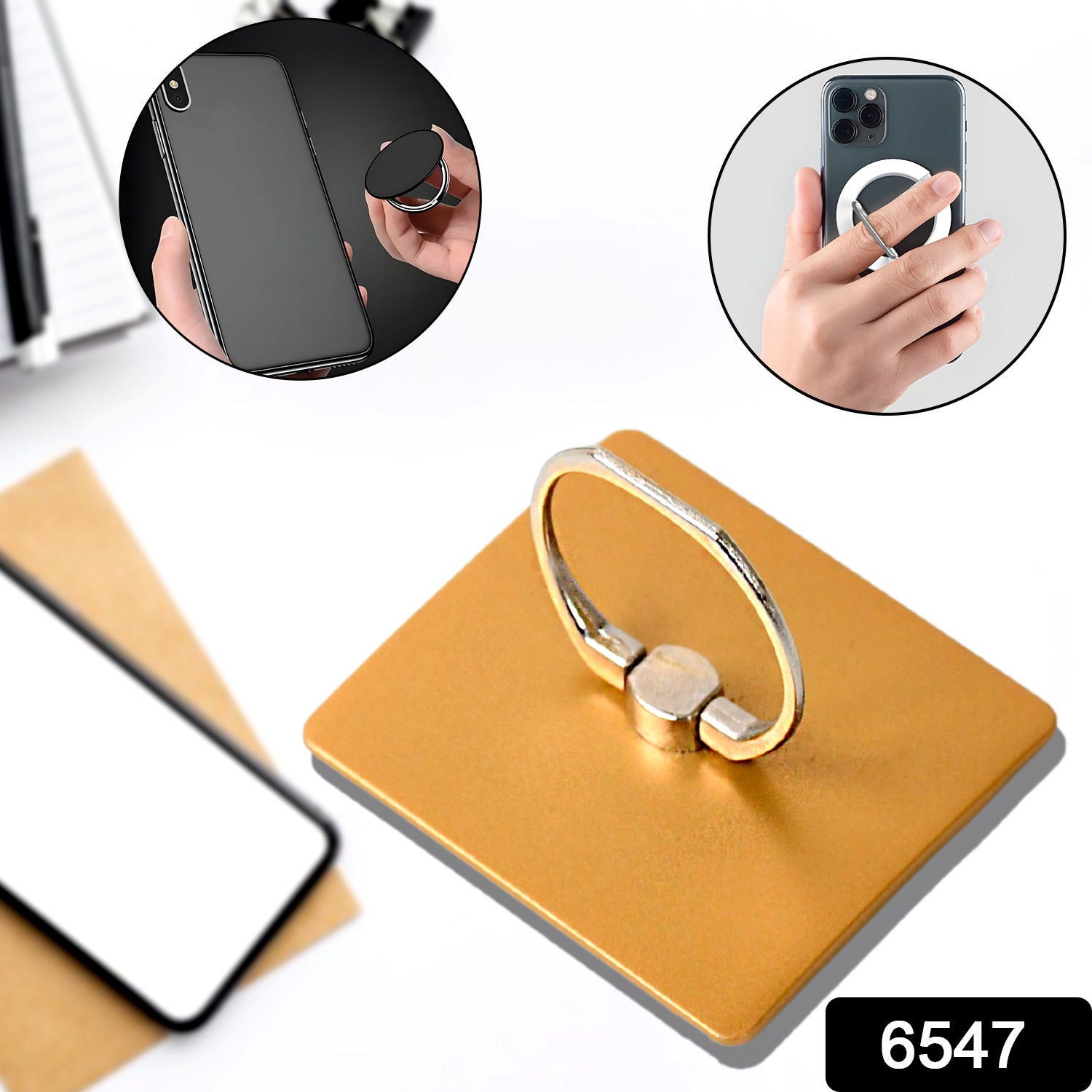 Phone ring holder with 360° rotation